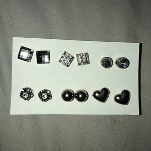 Pack of 6 silver and gold earrings